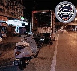 ดึกแค่ไหนเราก็รับ งานขนย้ายรถจักรยานยนต์ป้ายแดงจาก จ.สมุทรสาคร มายัง จ.พังงา